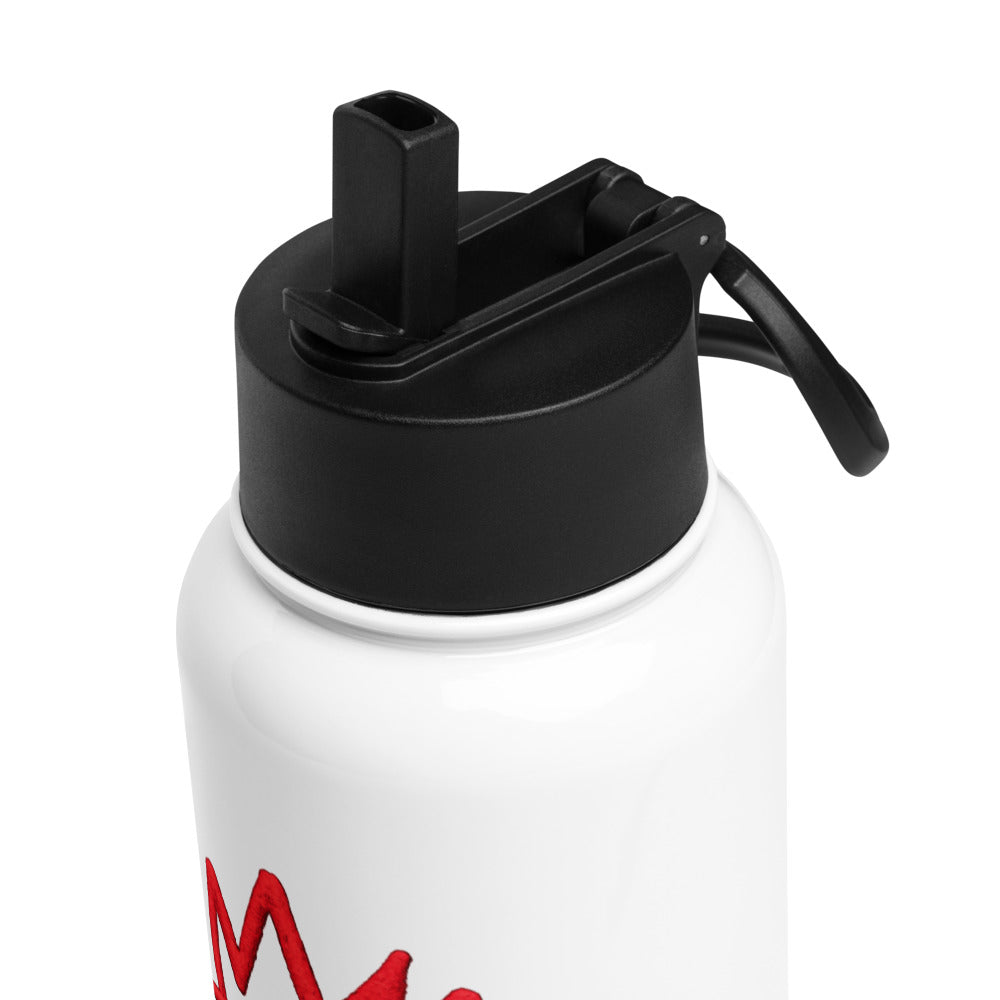 Stainless Steel Water Bottle With A Straw Lid
