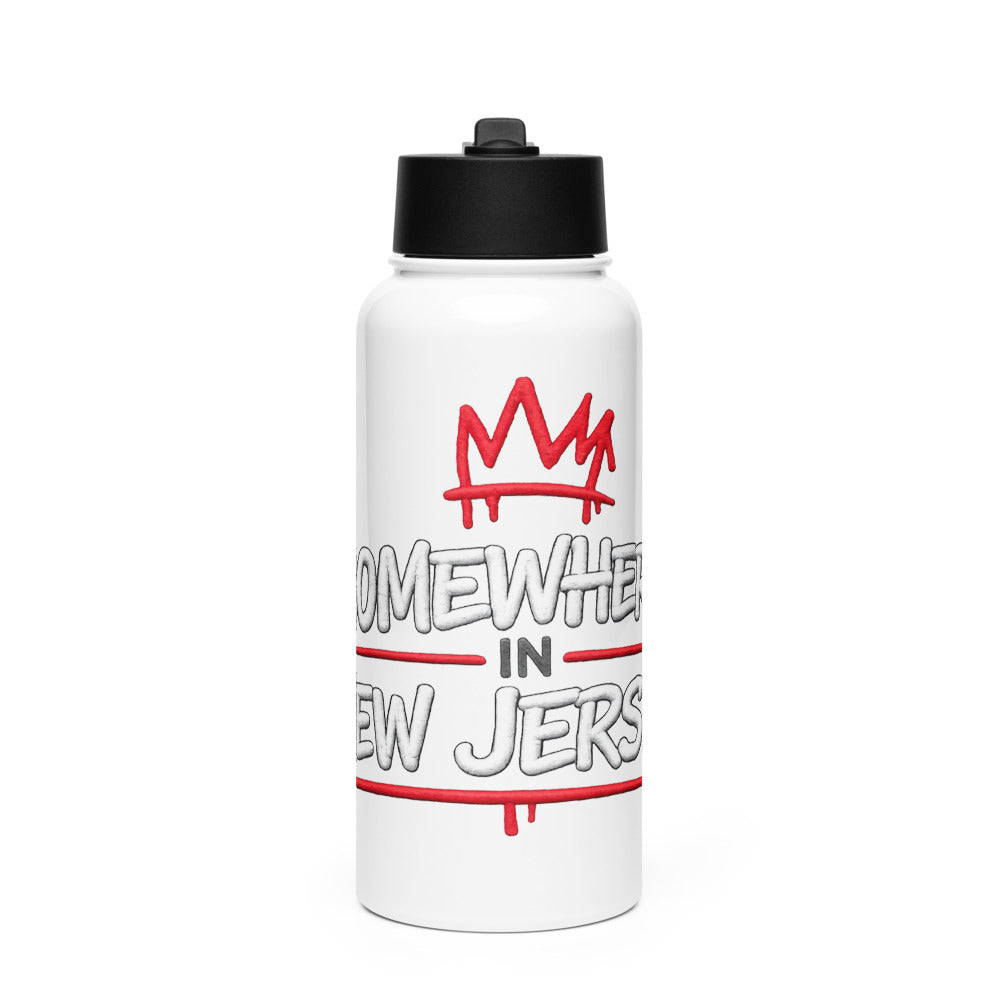 Stainless Steel Water Bottle With A Straw Lid