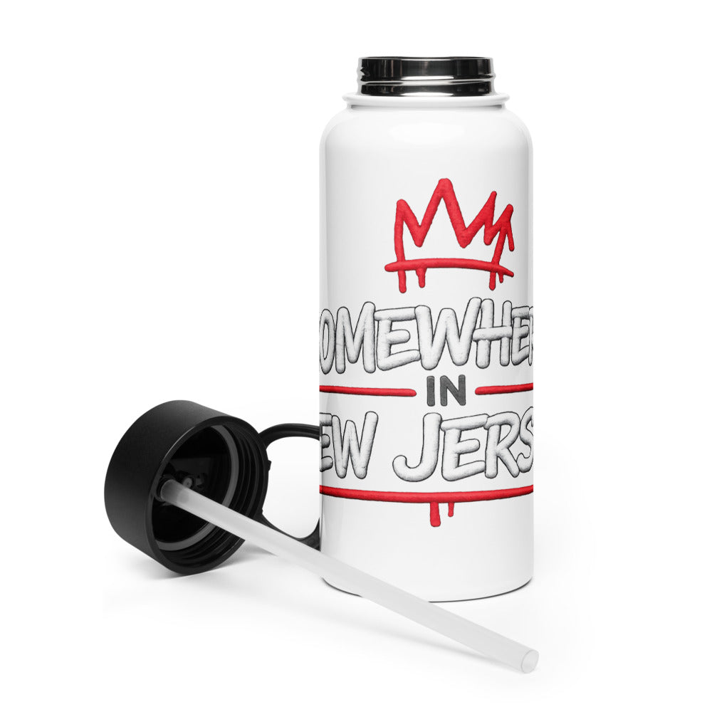 Stainless Steel Water Bottle With A Straw Lid