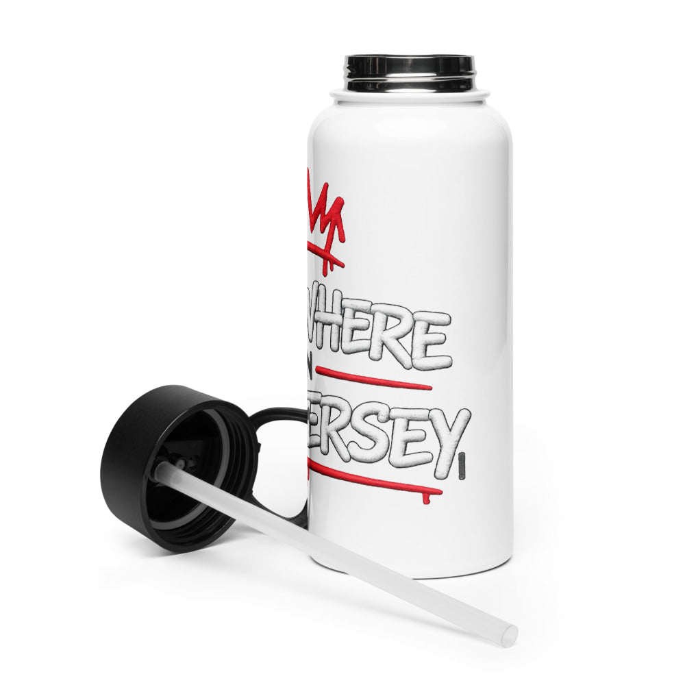 Stainless Steel Water Bottle With A Straw Lid
