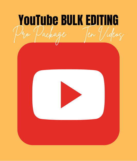 Pro Package (YouTube Video Editing Package - 10 Videos)