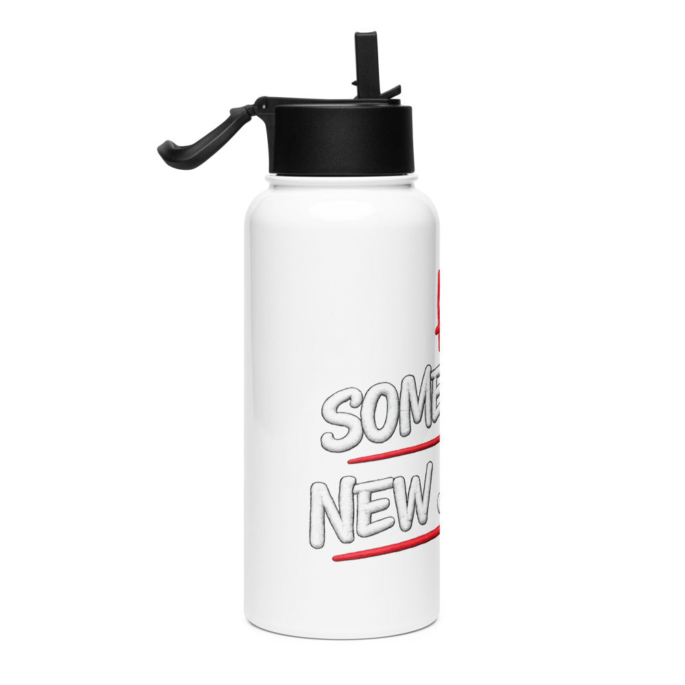 Stainless Steel Water Bottle With A Straw Lid