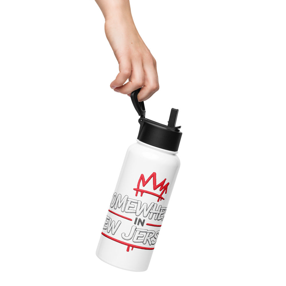Stainless Steel Water Bottle With A Straw Lid