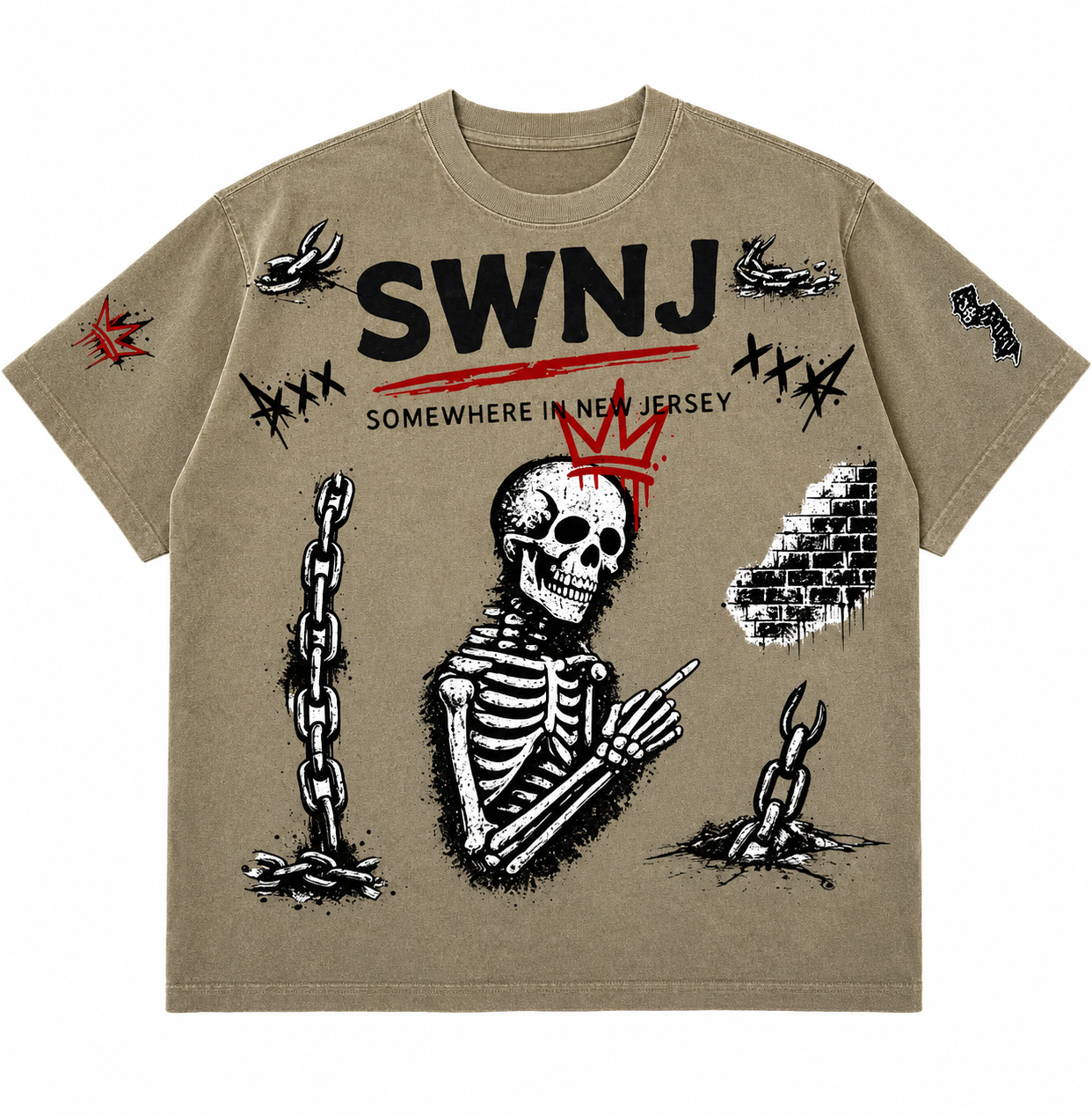 Unisex Faded Raw T-shirt